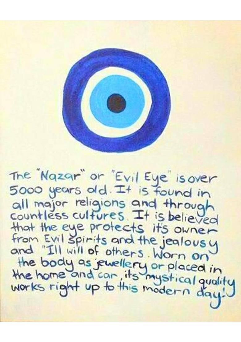 SILVOSWAN Evil Eye Handmade Glass work Unisex Pendant Necklace for Men, Women, Girls & Boy Gold-plated Stainless Steel Pendant - Indya