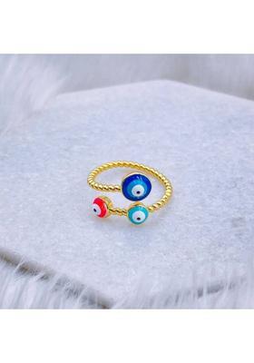 Evil Eye Copper Gold Plated Ring