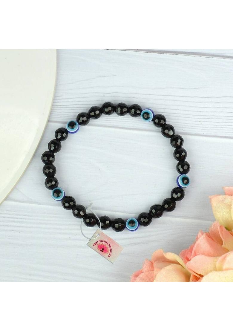 Stone, Crystal, Evil Eye Beads, Agate Bracelet - Indya