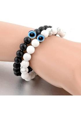 Brass, Crystal Beads, Pearl Platinum, Copper Bracelet Set