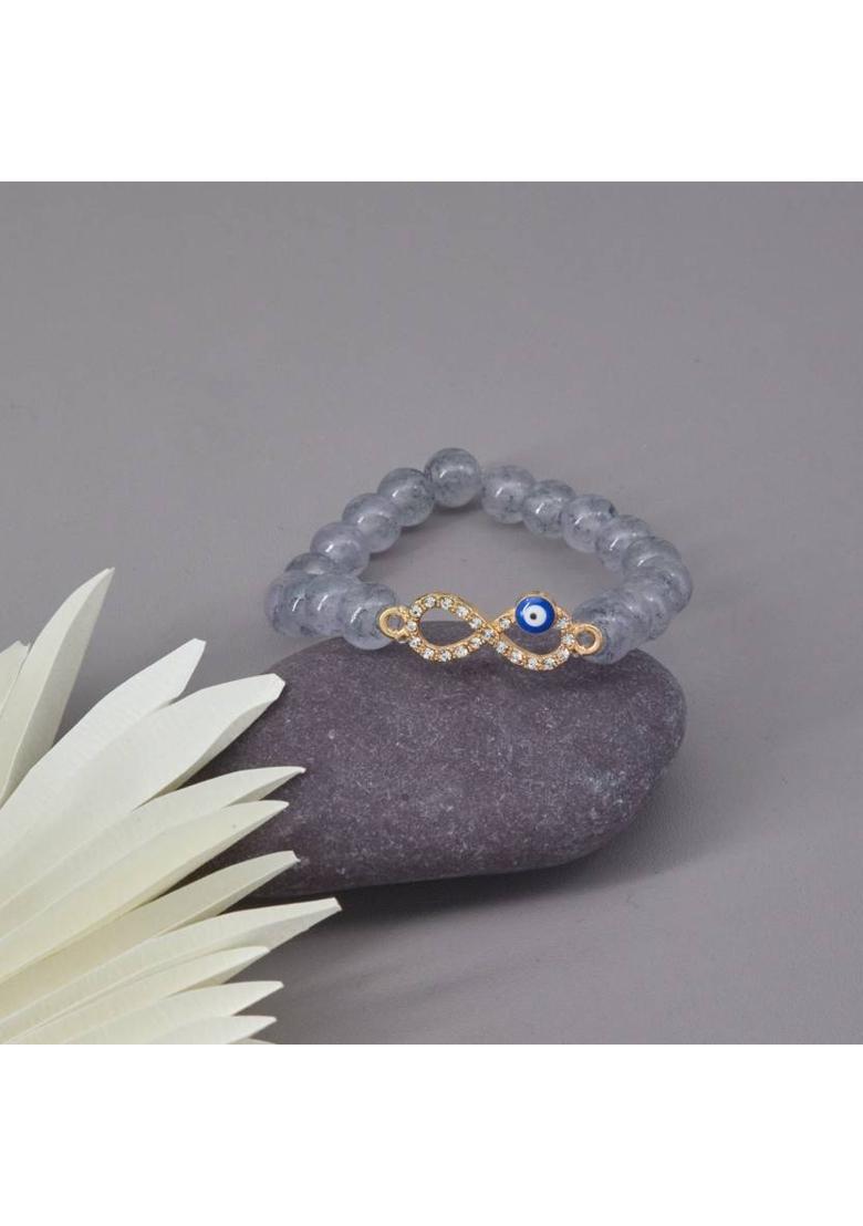 Stone, Crystal, Alloy Gold-plated Gold, Blue, Platinum Jewel Set&nbsp;&nbsp;(Pack of 1) - Indya