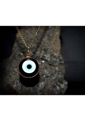 ShobhRam Evil Eye Pendant/Necklace Protect You From Harmful Energy and Negatives Gold-plated Brass Pendant