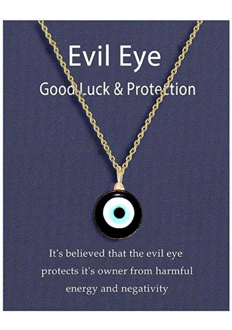 ShobhRam Evil Eye Pendant/Necklace Protect You From Harmful Energy and Negatives Gold-plated Brass Pendant - Indya