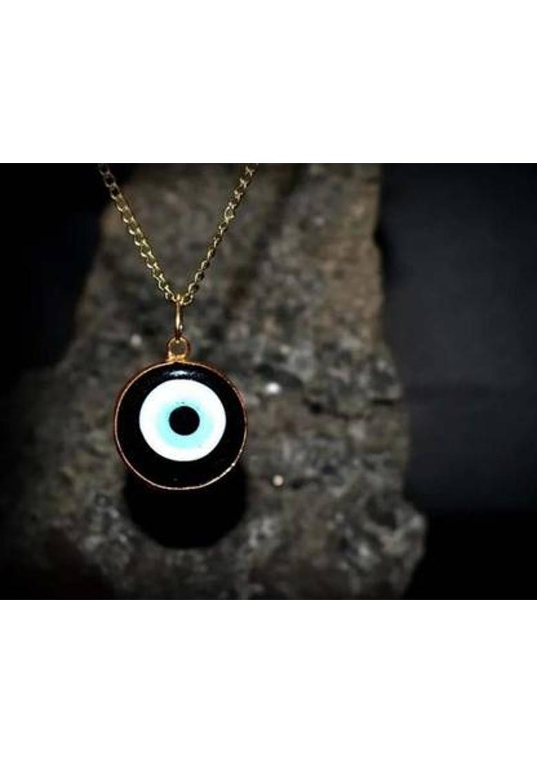 ShobhRam Evil Eye Pendant/Necklace Protect You From Harmful Energy and Negatives Gold-plated Brass Pendant - Indya