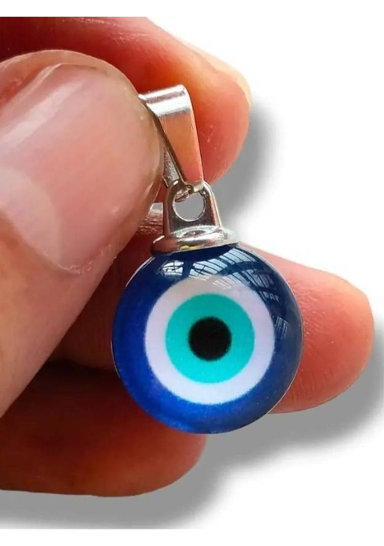 Kumar Gems Evil Eye Pendant and round challa for Men, Women, Girls Crystal Locket - Indya