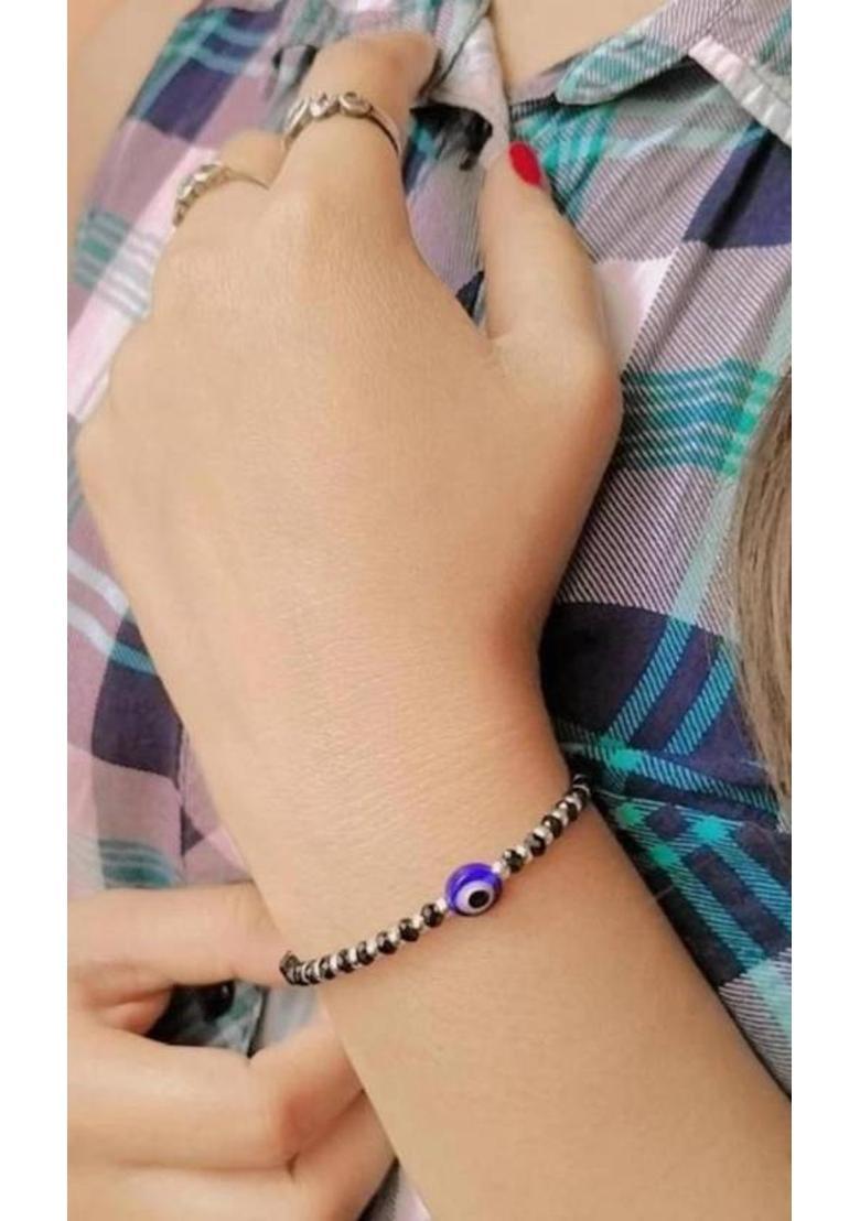 Crystal Silver Charm Bracelet&nbsp;&nbsp;(Pack of 2) - Indya