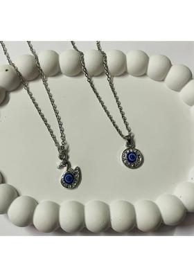 ShriiJi Store Evil Eye Protection Necklace Set Alloy Pendant Set