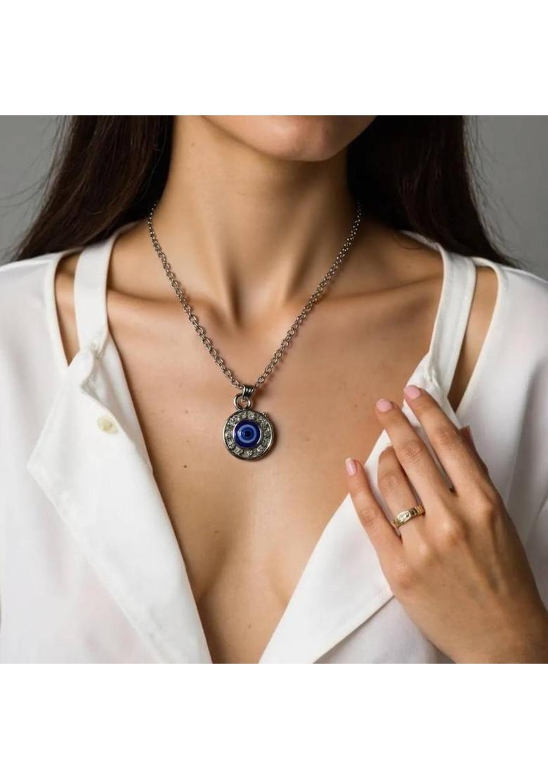 ShriiJi Store Evil Eye Protection Necklace Set Alloy Pendant Set - Indya