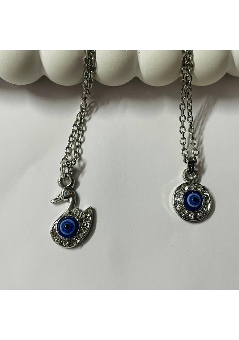 ShriiJi Store Evil Eye Protection Necklace Set Alloy Pendant Set - Indya