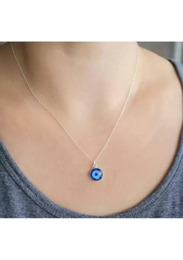 Malas Collection Silver Stainless Steel Pendant Set - Indya