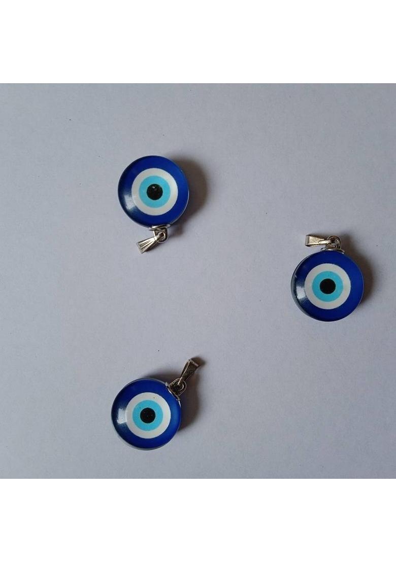 Khushi Traders Blue Evil Eye Pendant Original Turkish Evil Eye For Women, Crystal Locket 3pc Crystal Pendant - Indya
