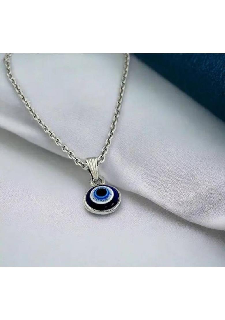 Brass, Plastic, Alloy Silver, White, Black, Blue Jewel Set&nbsp;&nbsp;(Pack of 2) - Indya