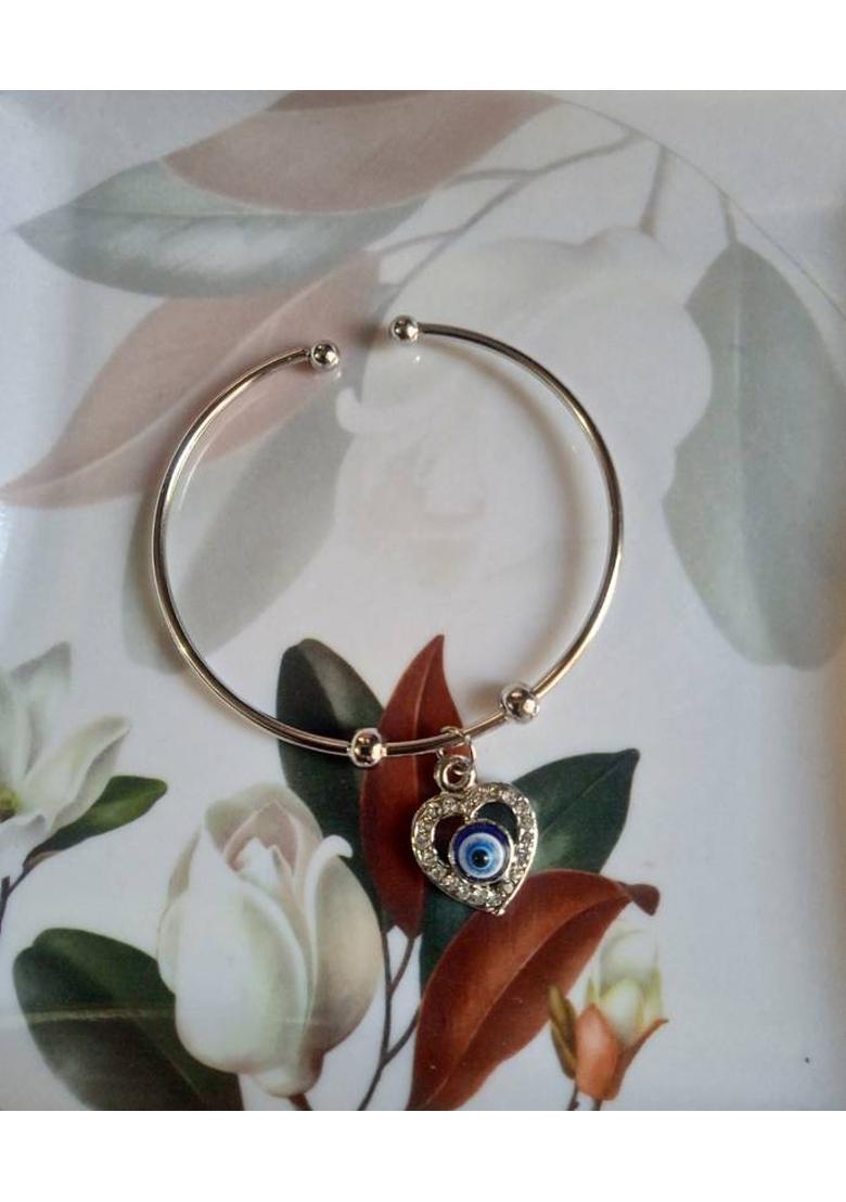 Alloy Silver Charm Bracelet&nbsp;&nbsp;(Pack of 2) - Indya