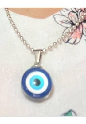 m a enterprises EVIL EYE LOCKET WITH SILVER BALL CHAIN FOR MEN AND WOMEN / GIRLS AND BOYS Silk Dori Locket Set