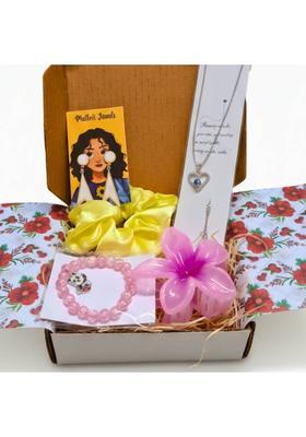 Alloy Silver Multicolor Jewel Set&nbsp;&nbsp;(Pack of 5)