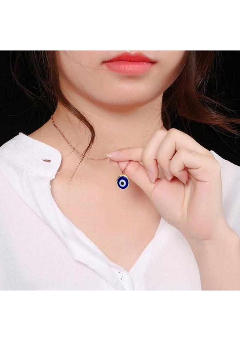TODANI JEMS Evil Eye Pendant/Necklace Protect You From Harmful Energy and Negatives Nazar Gold-plated Stainless Steel - Indya