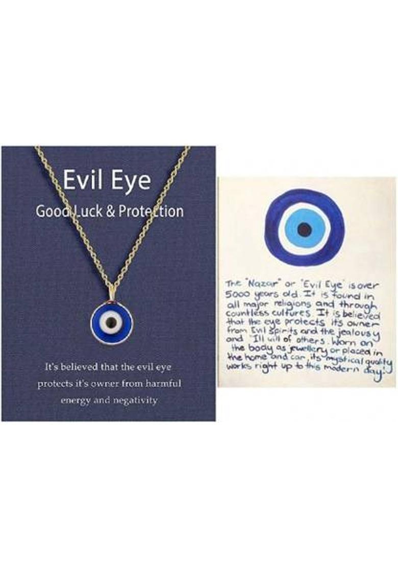 TODANI JEMS Evil Eye Pendant/Necklace Protect You From Harmful Energy and Negatives Nazar Gold-plated Stainless Steel - Indya