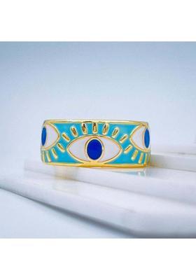 Evil Eye Band Copper Gold Plated Ring