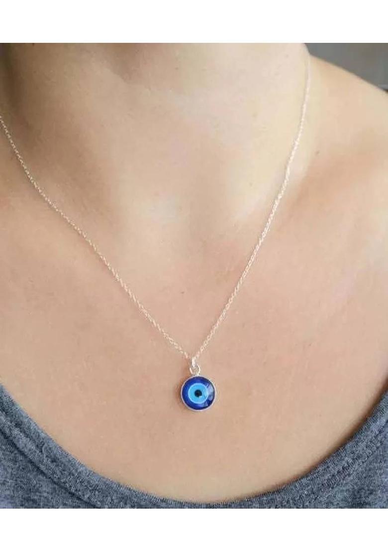 EndlessFashion Evil Eye Pendant Protect You From Bad Eyes Metal Pendant. Stainless Steel Pendant Set - Indya