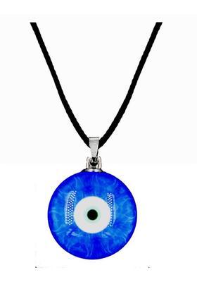 AFH Nazar Battu Evil Eye Protection Blue Cord Chain Pendnet for Men and Women Glass Pendant