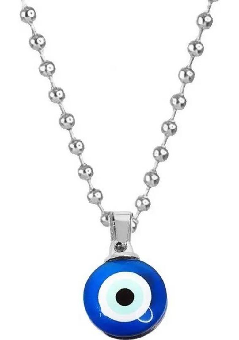 Deary Pack Of 2 Blue Evil Eye Stone/Moti Nazar Suraksha Kavach Locket Pendant. Alloy Pendant Set - Indya