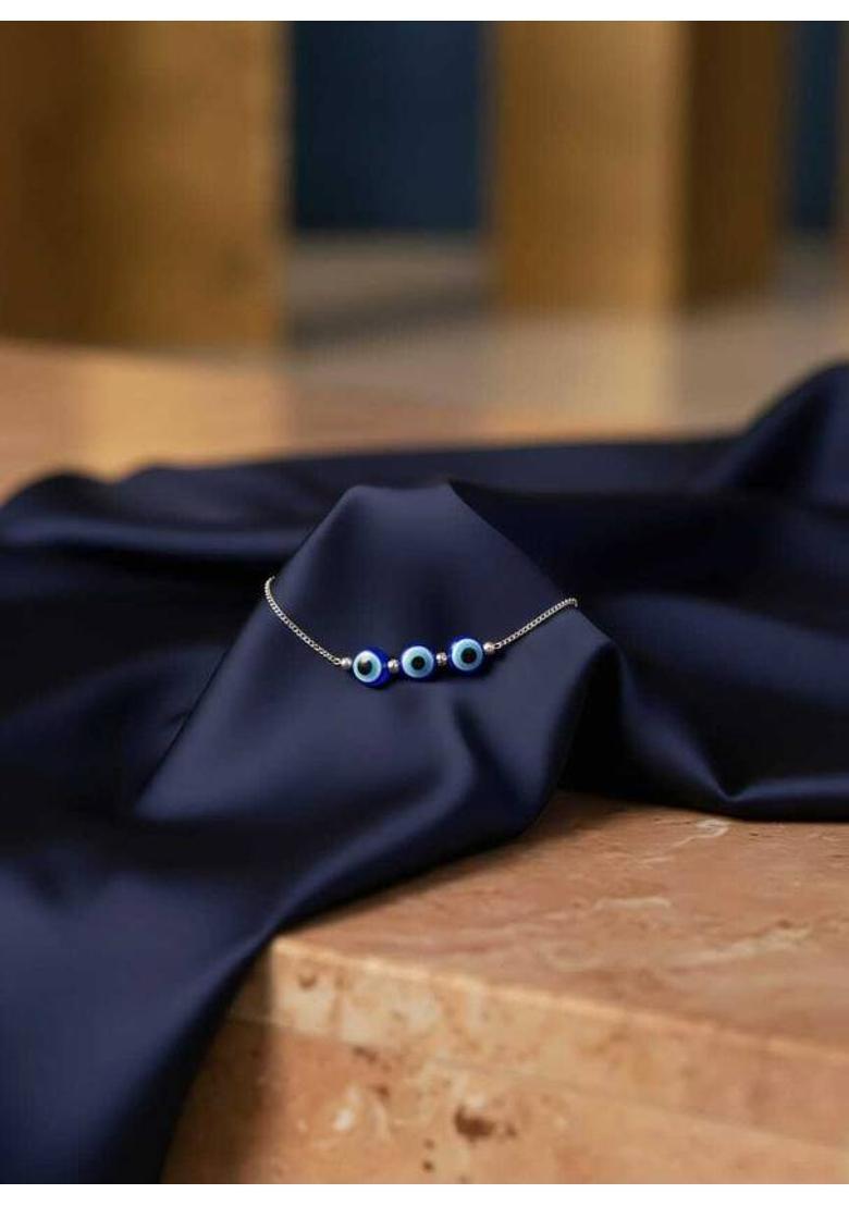 3EVIL EYE 1ANK Stainless Steel Anklet - Indya