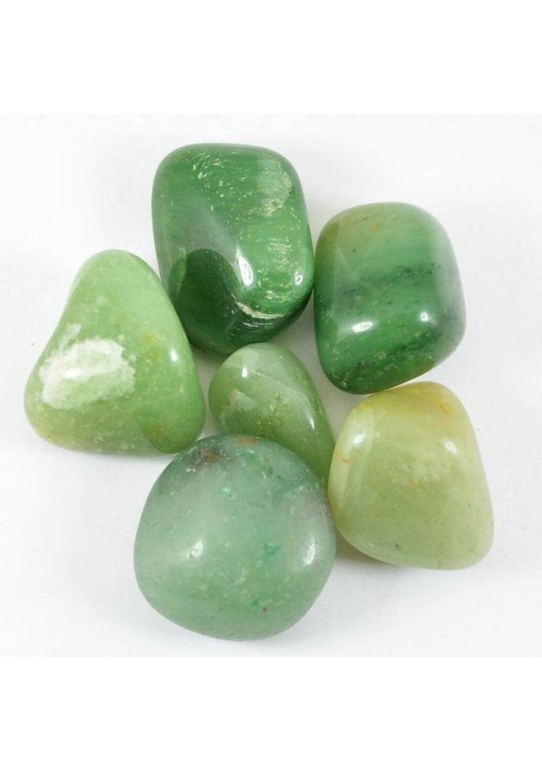 Stargems Green Aventurine 100 gms Crystal Tumble Stone Decorative Showpiece - 2 cm&nbsp;&nbsp;(Crystal, Green) - Indya