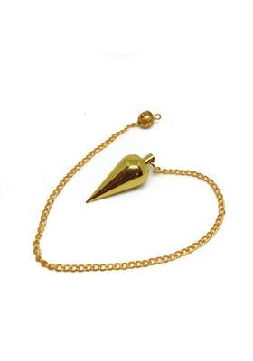 Crystals Way Pointed Brass Metal Pendulum for Crystal Therapy Healing Dowsing and Prediction Decorative Showpiece - 23 cm&nbsp;&nbsp;(Brass, Gold)