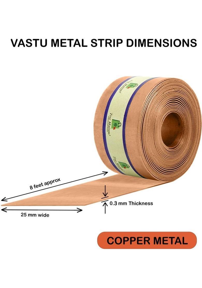 TREEMAISON Copper Strip For Vastu Remedy {8 Feet, 25 MM Width, 0.3 MM Thickness} {Pack-01} Decorative Showpiece - 11 cm&nbsp;&nbsp;(Copper, Copper) - Indya