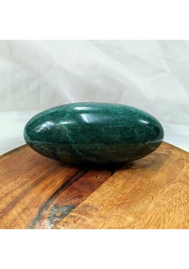 HEALIT A Powerful Spiritual Icon Green Aventurine Lingam (2 INCH) Decorative Showpiece - 5 cm&nbsp;&nbsp;(Stone, Green) - Indya