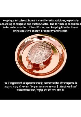 Gyanoday Creations Tortoise on Plate for Good Luck Handicraft Showpiece Decorative Showpiece - 5 cm&nbsp;&nbsp;(Glass, Copper)