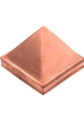 vastu-vigyan Vastu 3 Layer Copper Pyramid / Multi-Layer Pyramid And Vastu Remedy { Pack of 1} Decorative Showpiece - 7.5 cm&nbsp;&nbsp;(Metal, Red)
