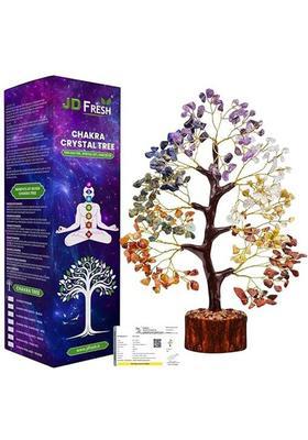 JD FRESH 7 chakra crystal Spiritual Money tree good luck & Positive Energy for Home Decorative Showpiece - 27 cm&nbsp;&nbsp;(Stone, Multicolor)