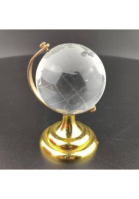 SWISS WONDER Globe Feng Shuai & Vaastu Decorative Showpiece Decorative Showpiece - 7 cm&nbsp;&nbsp;(Crystal, Metal, Gold)