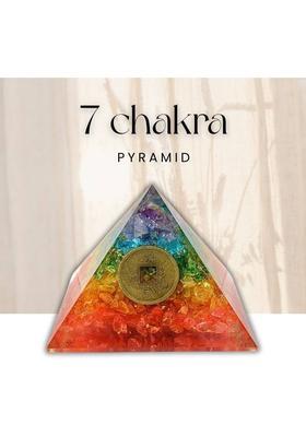 Calminds 7 Chakra Pyramid crystal vastu for home, Money, Health, Vastu Correction Decorative Showpiece - 8 cm&nbsp;&nbsp;(Crystal, Multicolor)