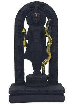 G-Srijan Polyresin Ram Lalla Ayodhya Idol Statue Showpiece Murti for Home Decor Decorative Showpiece - 11 cm&nbsp;&nbsp;(Polyresin, Black, Multicolor)