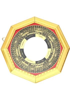 SWISS WONDER Feng Shui Bagua Pakua Mirror Convex Mirror For Vastu Positive Energy Decorative Showpiece - 15.24 cm&nbsp;&nbsp;(Glass, Wood, Plastic, Multicolor)