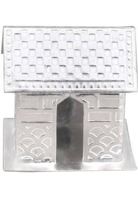 KMJ Pure Silver House/Hut/Ghar/jhopdi/for Vastu Shanti Puja (Weight: 4-5 Grams) Decorative Showpiece - 1.7 cm&nbsp;&nbsp;(Silver, White)