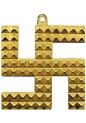 APNA KANHA Vastu Panchdhatu Metal Swastik Pyramid for Wall and Door Decorative Showpiece - 11 cm&nbsp;&nbsp;(Metal, Gold)