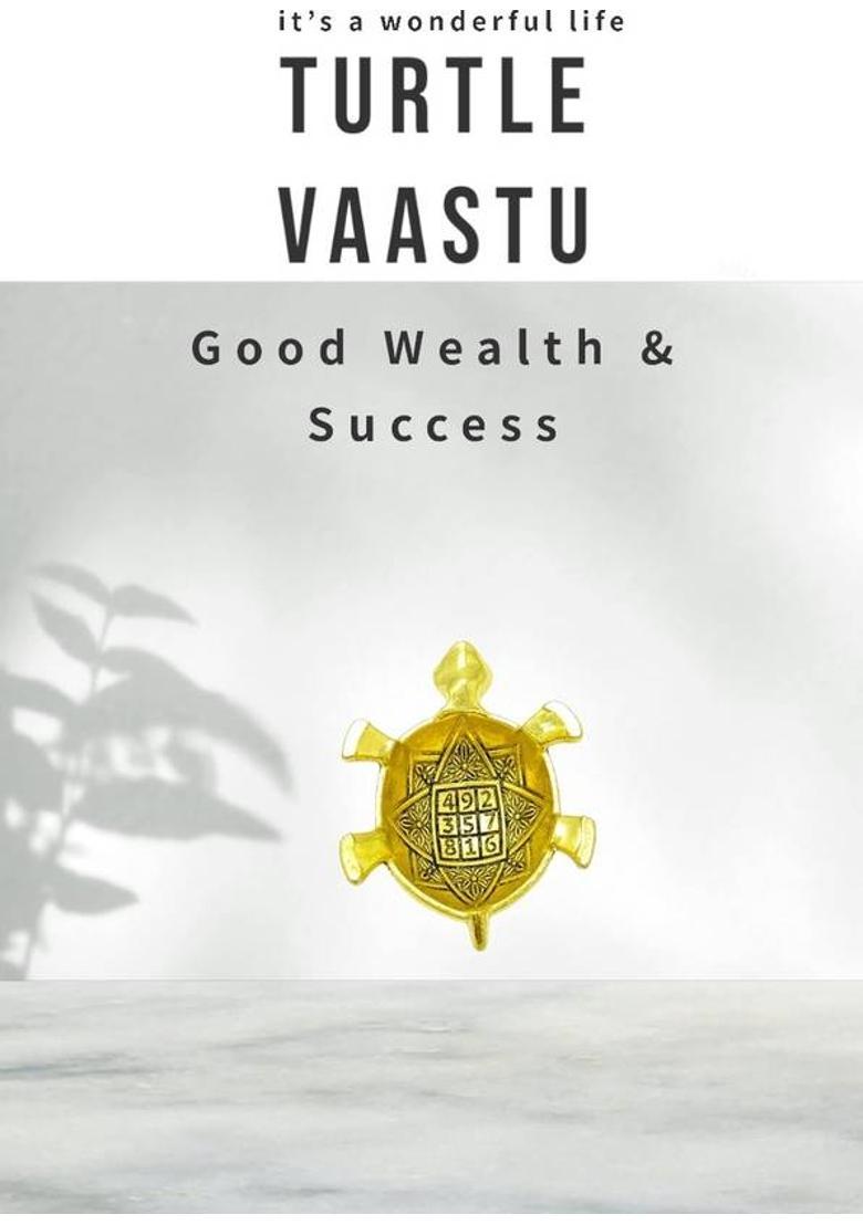 Nineteenth july Jewels ADF -Feng Shui Panchdhatu Tortoise with Plate Vastu Wealth, Money, Good Luck Decorative Showpiece - 6.5 cm&nbsp;&nbsp;(Brass, Gold) - Indya