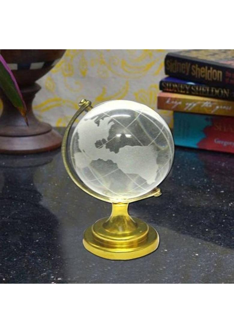 SWISS WONDER Decorative Showpiece - 7 cm&nbsp;&nbsp;(Crystal, Metal, Gold) - Indya