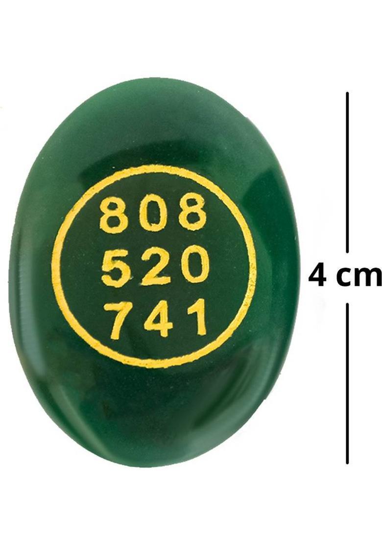 Reshamm Natural Green Jade Crystal Money Magnet Stone for Success & Reiki Healing 1pcs Decorative Showpiece - 4 cm&nbsp;&nbsp;(Crystal, Stone, Dark Green) - Indya