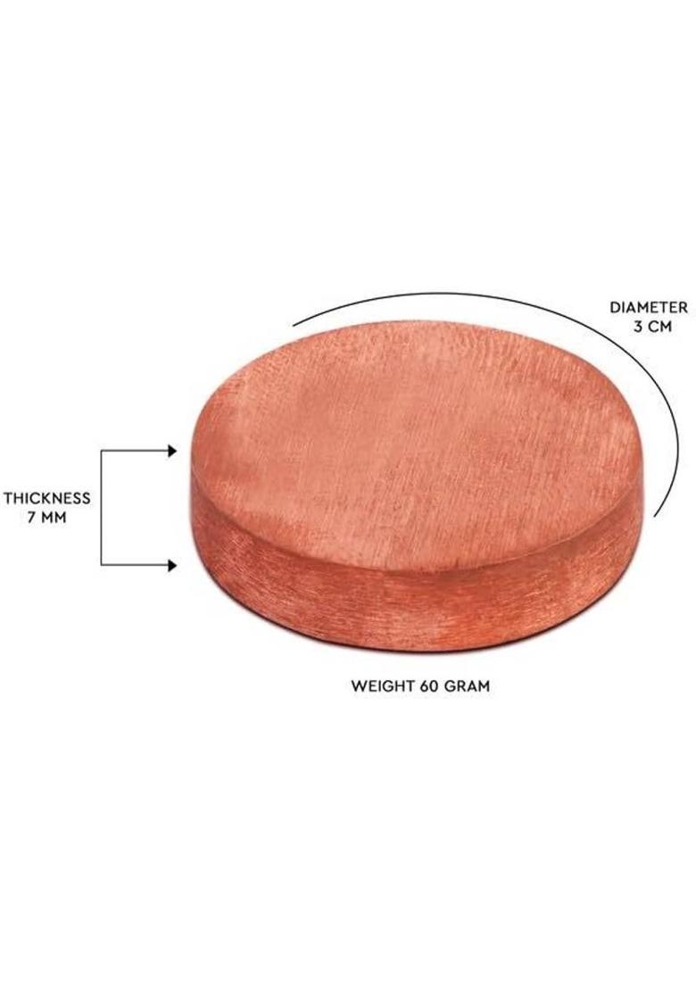 TREEMAISON Vastu Copper Coins (Pack of 5)/ Vastu Pure Copper Coin Decorative Showpiece - 0.5 cm&nbsp;&nbsp;(Copper, Copper) - Indya