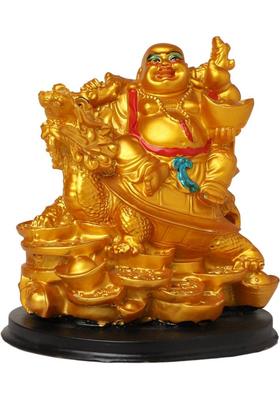 Shiv Enterprise Feng Shui Laughing Buddha for Wealth ,Money, Success and Happiness- Decorative Showpiece - 14.5 cm&nbsp;&nbsp;(Polyresin, Gold)