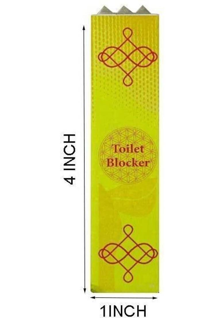 TREEMAISON Vastu Toilet Blocker/ Toilet Negative Energy Blocker/ Vastu Remedy (Pack of 1) Decorative Showpiece - 4 cm&nbsp;&nbsp;(Brass, Yellow) - Indya