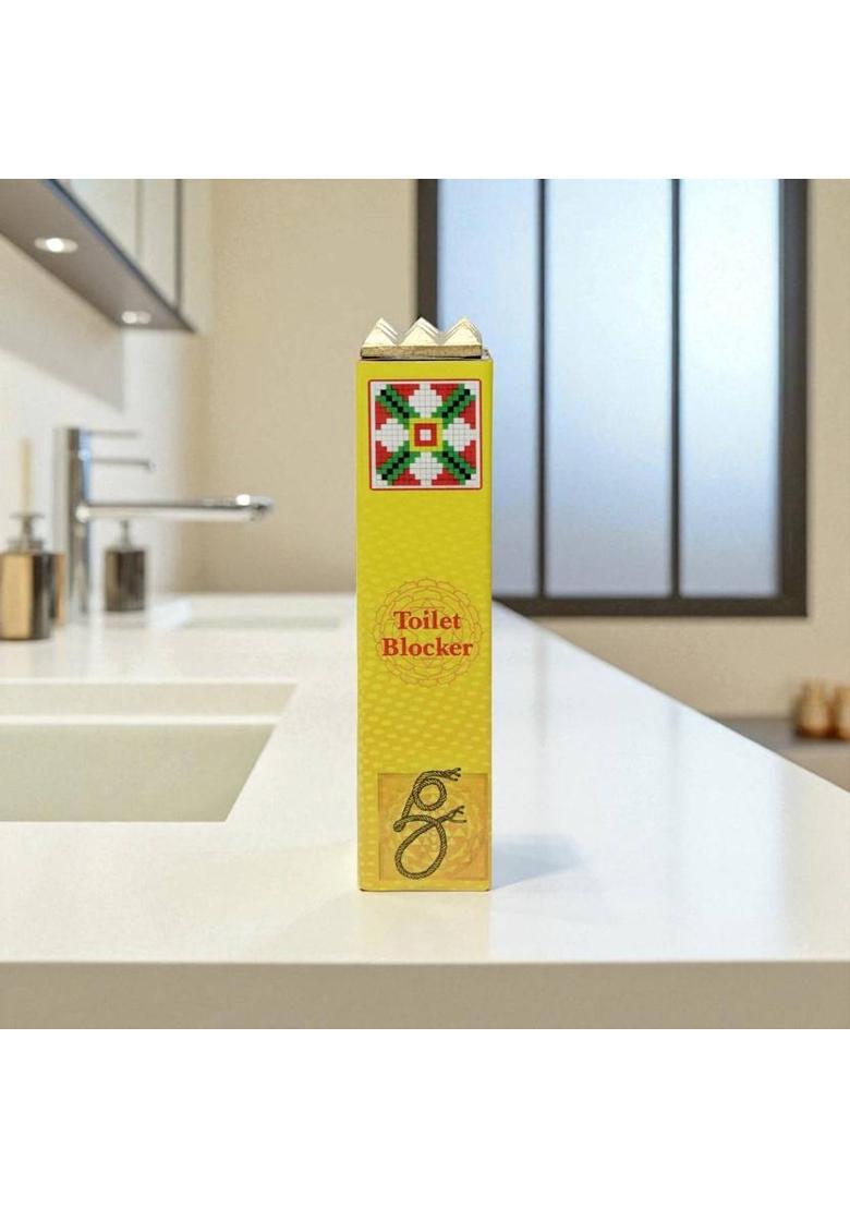 TREEMAISON Vastu Toilet Blocker/ Toilet Negative Energy Blocker/ Vastu Remedy (Pack of 1) Decorative Showpiece - 4 cm&nbsp;&nbsp;(Brass, Yellow) - Indya