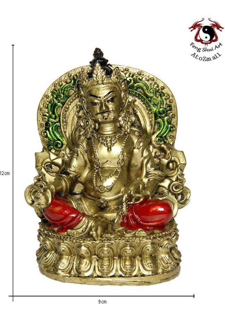 Feng Shui Art Vastu / Lord Kuber For Wealth And Success� Decorative Showpiece - 12 cm&nbsp;&nbsp;(Polyresin, Gold) - Indya