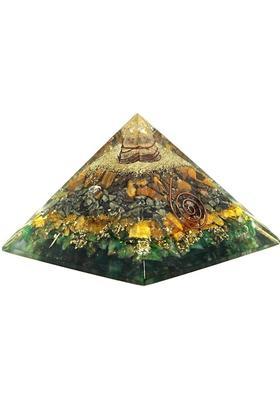 BHAGYA G Money Magnet Pyramid for Vastu Money Wealth Good Luck and Prosperity Decorative Showpiece - 5 cm&nbsp;&nbsp;(Crystal, Multicolor)