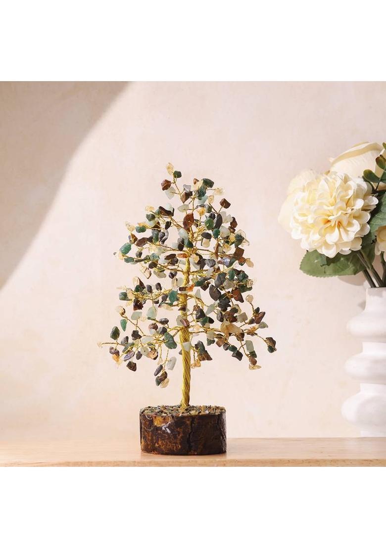 Shubhanjali Wealth 300 Beads Tree for Good Luck, Success & Prosperity | Home Decor & Gifts Decorative Showpiece - 24 cm&nbsp;&nbsp;(Crystal, Stone, Yellow) - Indya