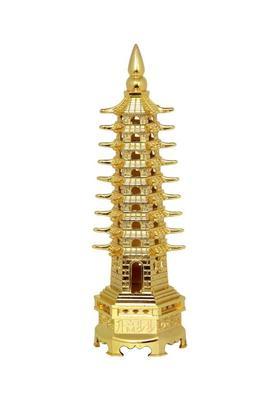 Vashoppee Vastu / Feng Shui / Metal Education Tower For Success And Happyness Decorative Showpiece - 18 cm&nbsp;&nbsp;(Copper, Gold)